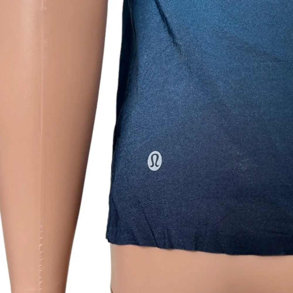 NEW Lululemon Chase Me Tank Vertical Ombre Pre wheeze Tank Whirlpool Jaded